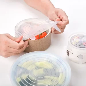 Kit 6 Tapas de Silicona Maceta Lavable Flexible Universal 1